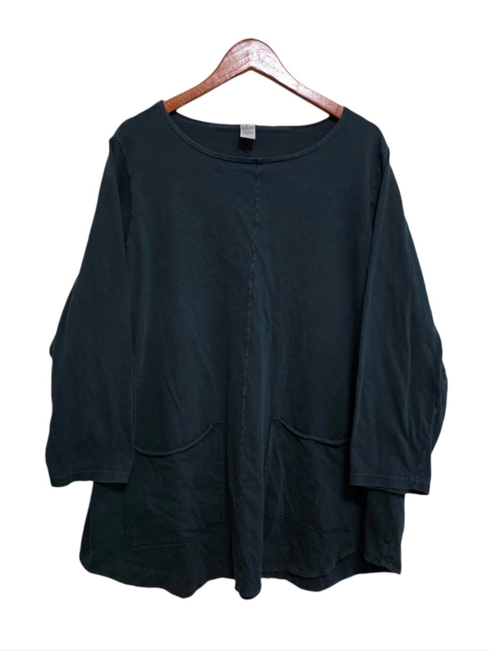 Blue Fish Pocket Tunic in Dark Teal Size 2